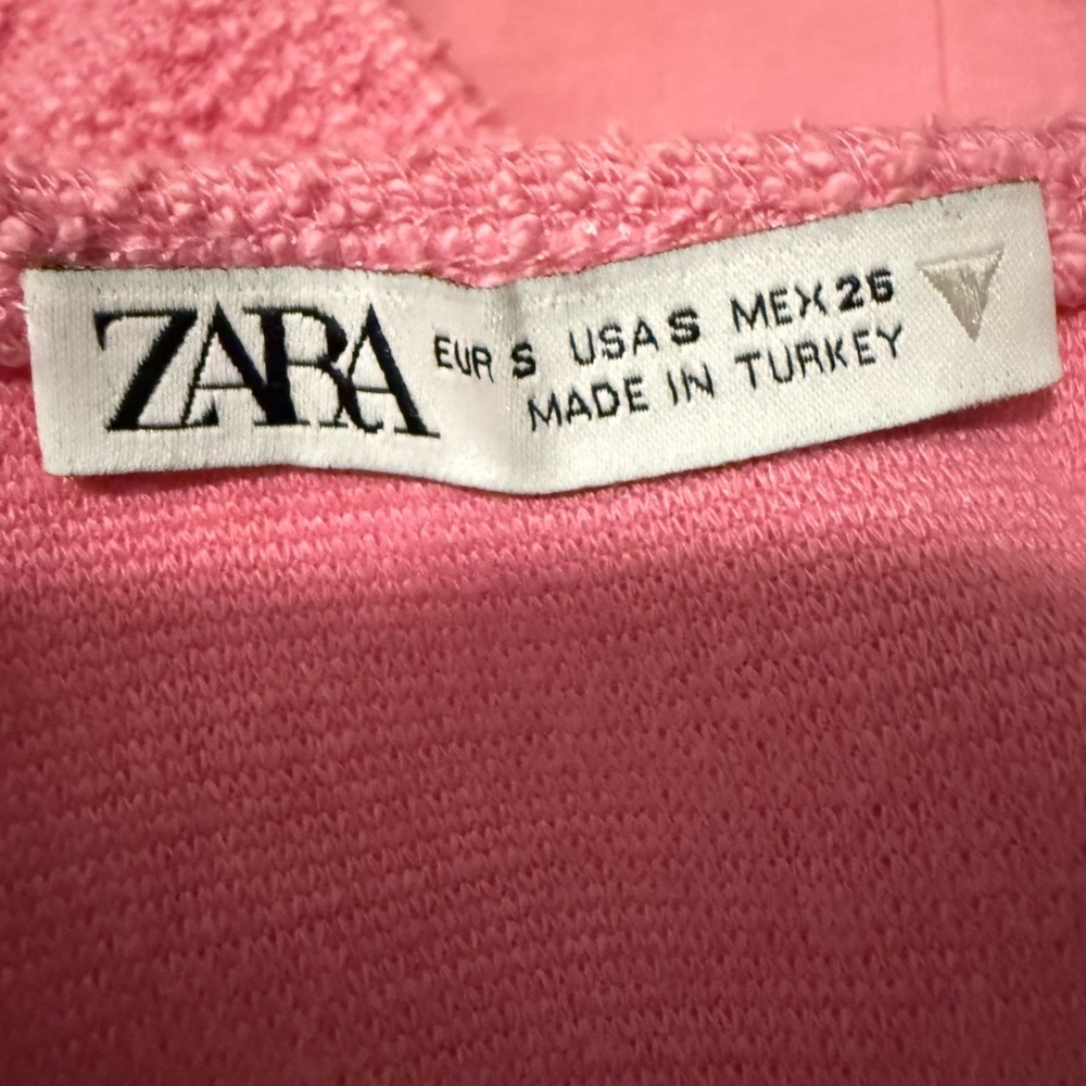 Zara women’s hot pink corset w/boning textured & stretchy texture fabric - Picture 2 of 4